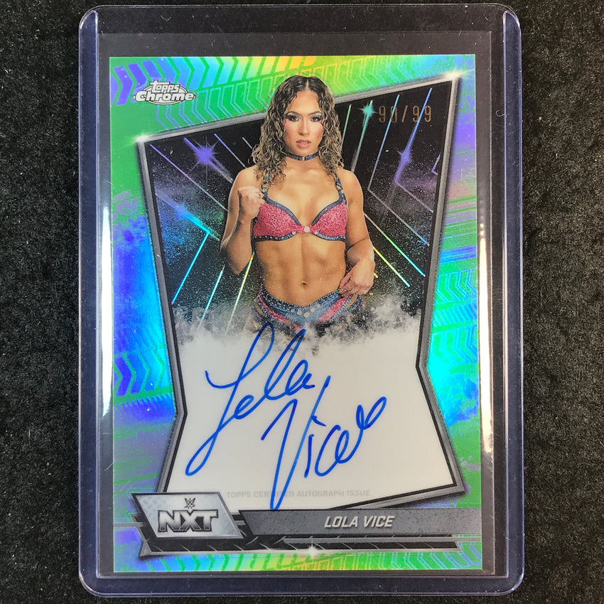2026 Topps Chrome WWE LOLA VICE NXT Autographs Green 90/99
