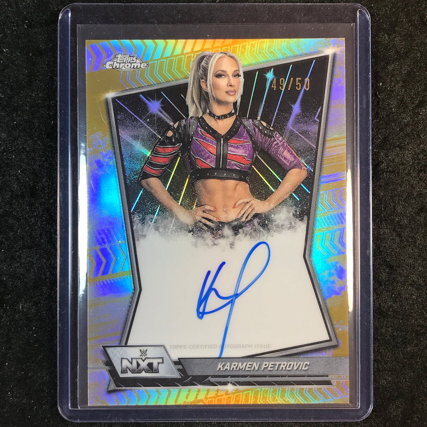 2026 Topps Chrome WWE KARMEN PETROVIC NXT Autographs Gold 49/50