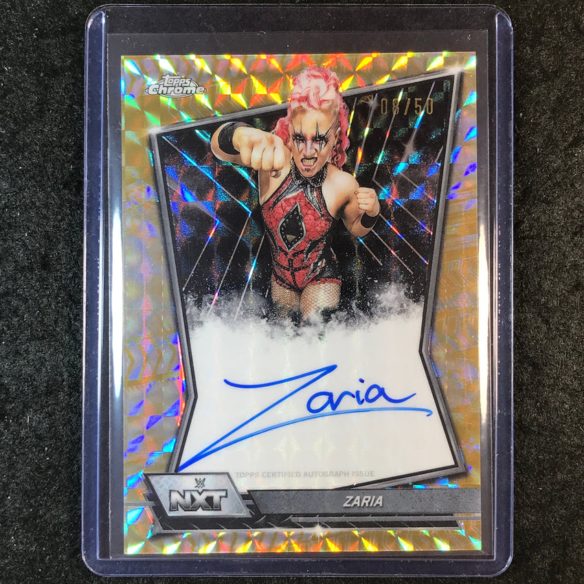 2026 Topps Chrome WWE ZARIA NXT Autographs Gold Geometric 8/50
