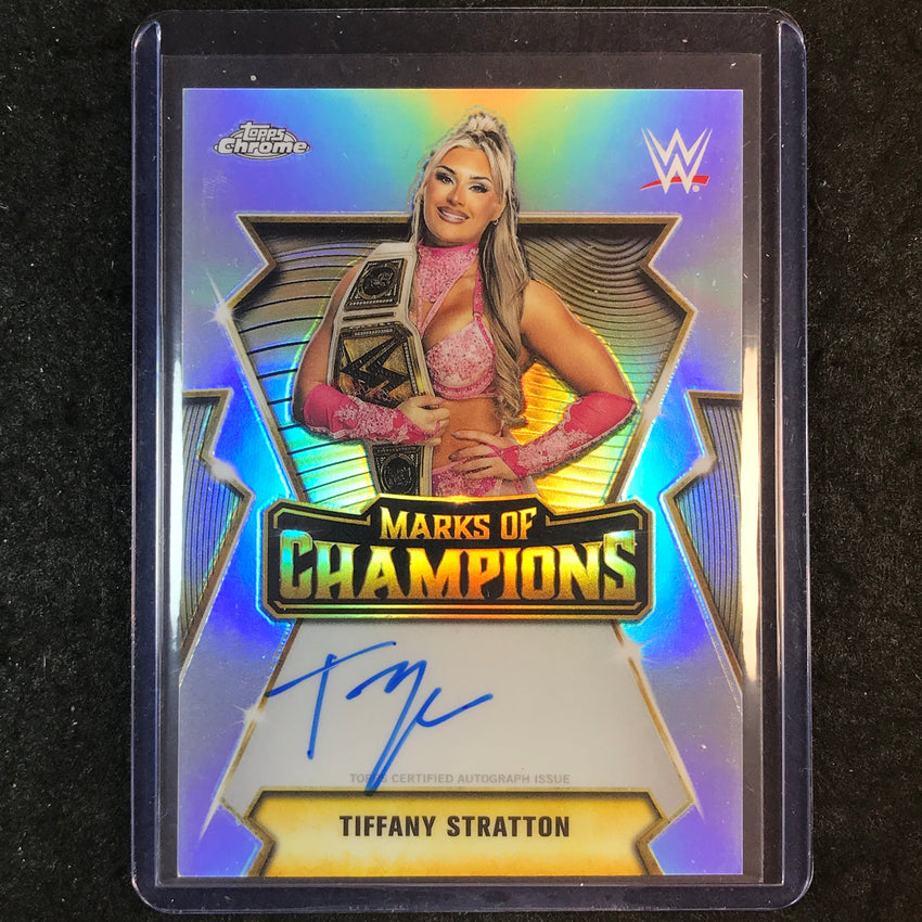 2026 Topps Chrome WWE TIFFANY STRATTON Marks of Champions Auto Refractor #MOC-TS