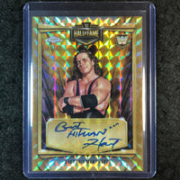 2026 Topps Chrome WWE BRET "HIT MAN" HART Hall of Fame Auto Gold Geometric 45/50