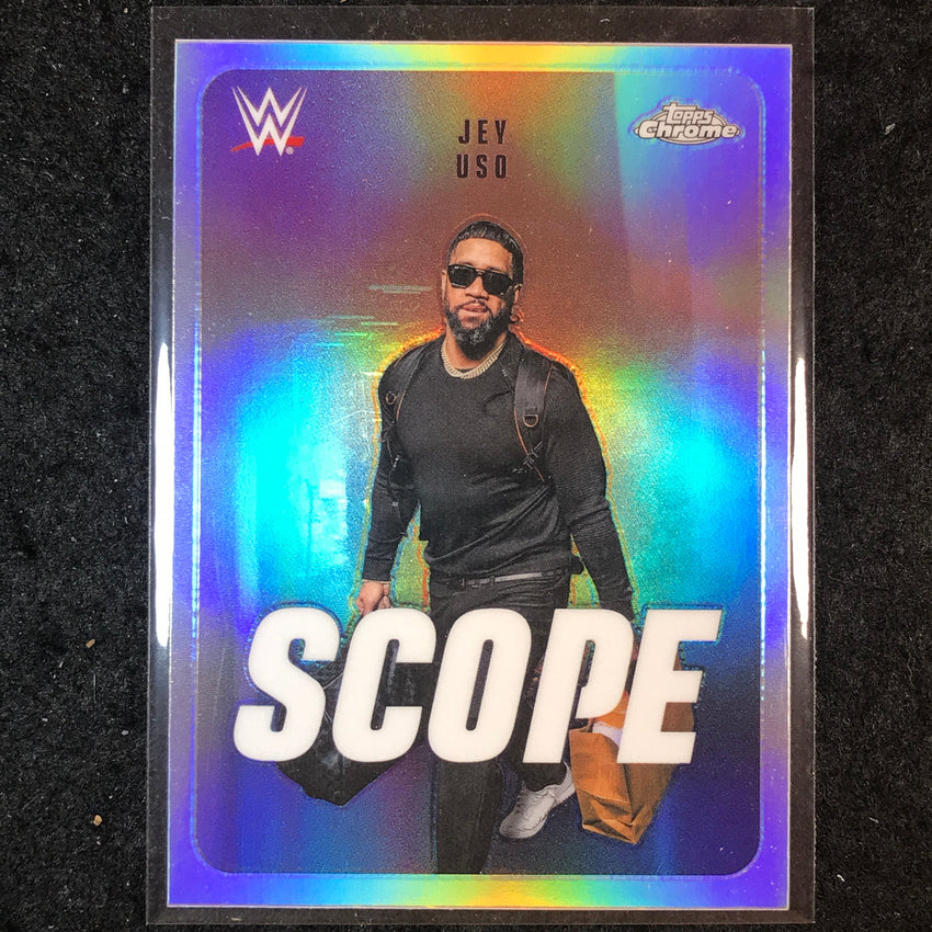 2026 Topps Chrome WWE JEY USO Scope Refractor #SCO-8