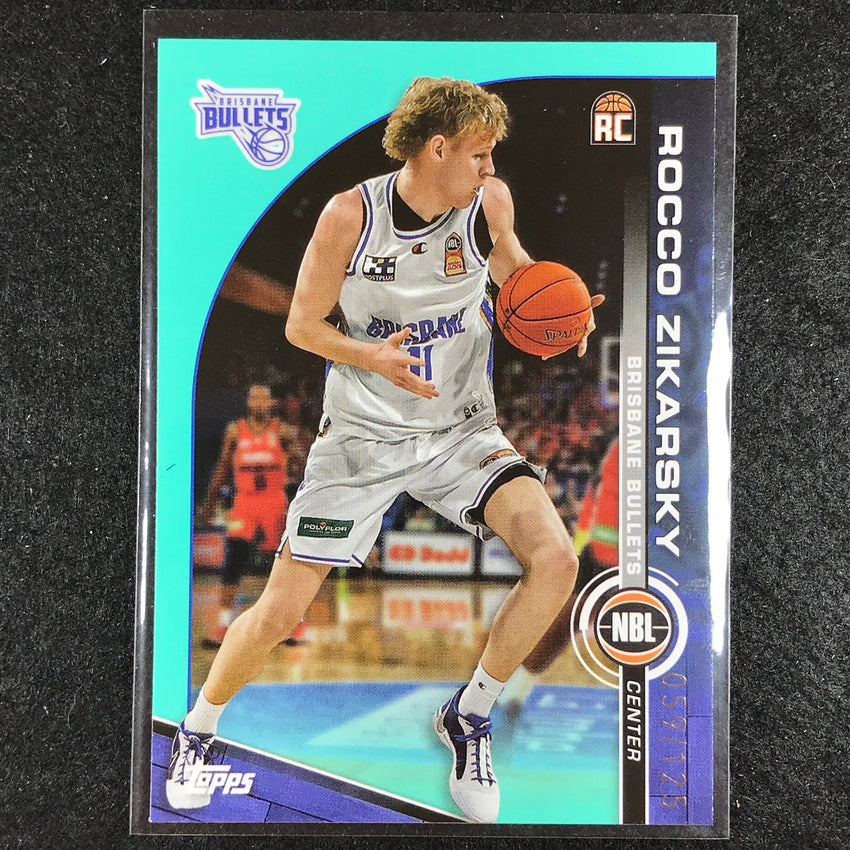 2023-24 Topps NBL ROCCO ZIKARSKY Rookie Base Aqua 59/125 No. 17