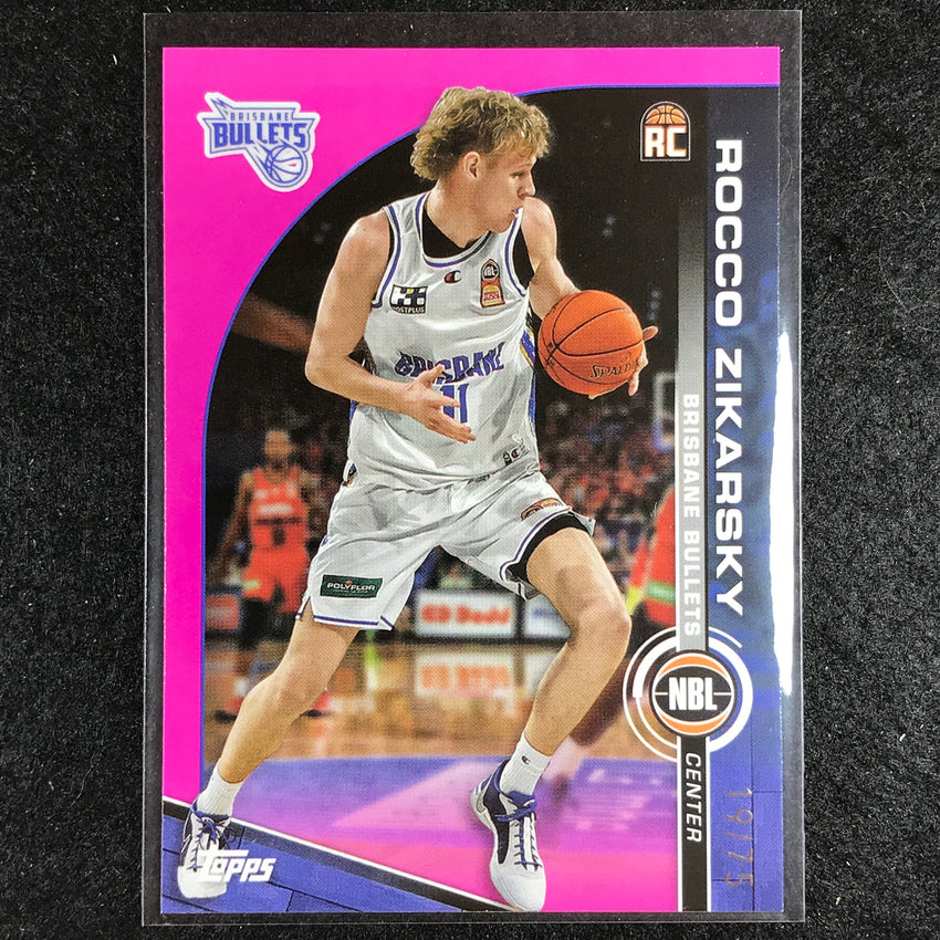 2023-24 Topps NBL ROCCO ZIKARSKY Rookie Base Fuchsia 19/75 No. 17
