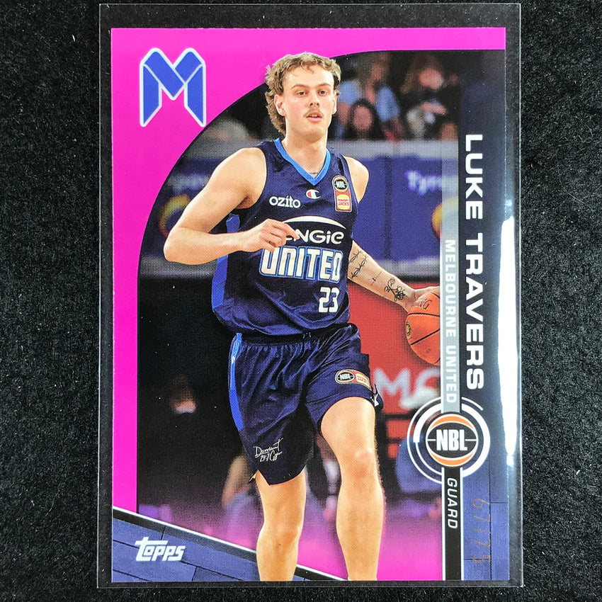 2023-24 Topps NBL LUKE TRAVERS Base Fuchsia 67/75 No. 48