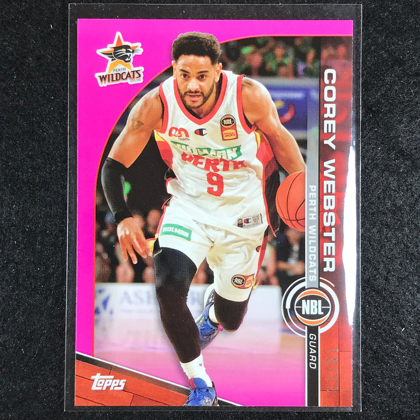2023-24 Topps NBL COREY WEBSTER Base Fuchsia 18/75 No. 64