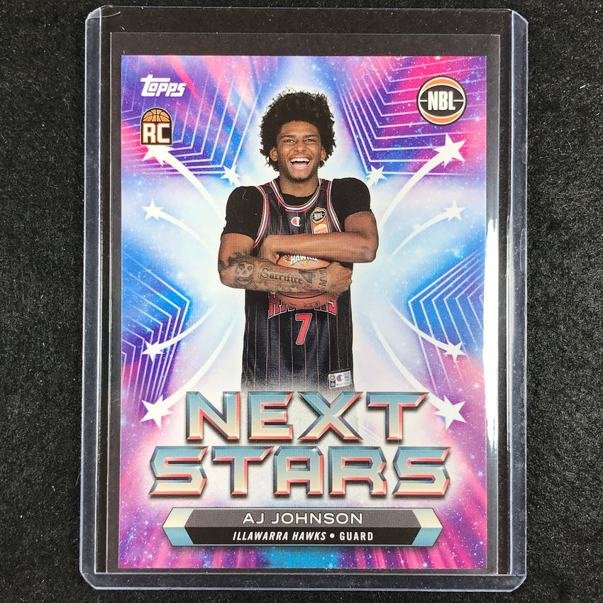 2023-24 Topps NBL AJ JOHNSON Next Stars Rookie SSP No. 3