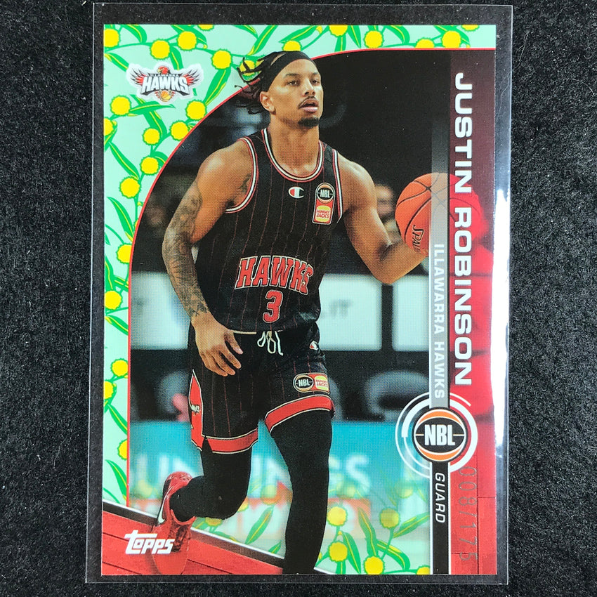2023-24 Topps NBL JUSTIN ROBINSON Base Golden Wattle 8/175 #34