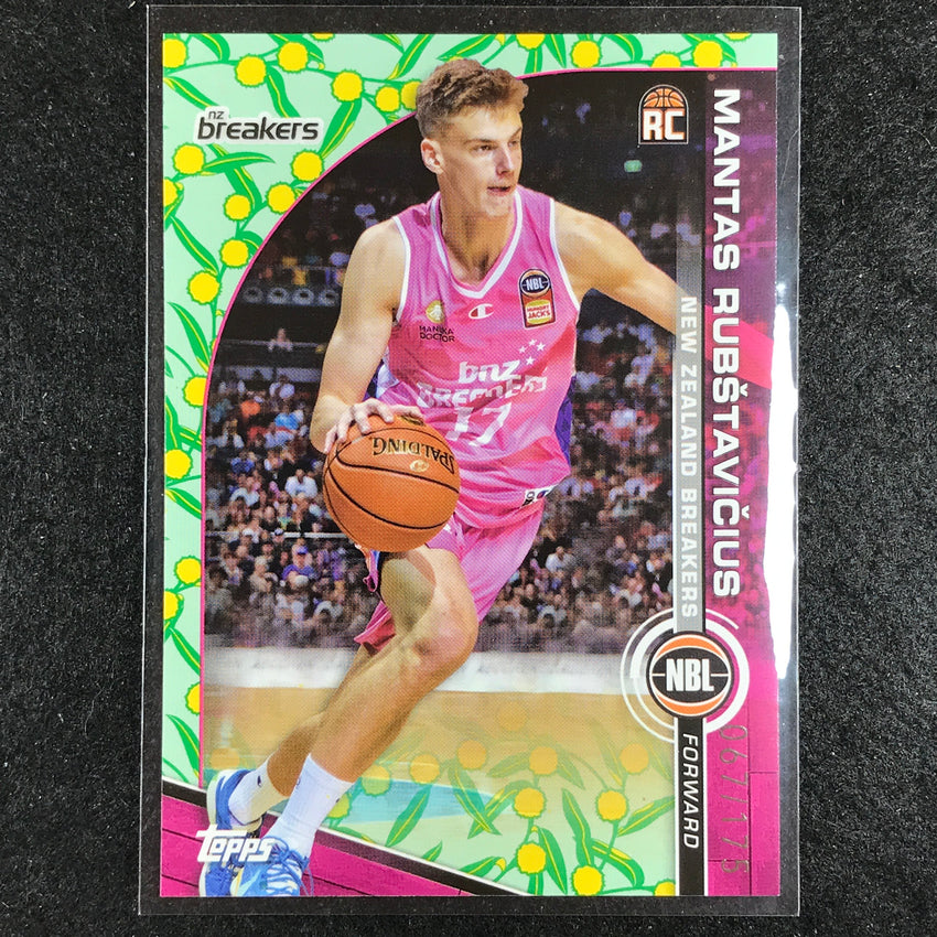 2023-24 Topps NBL MANTAS RUBSTAVICIUS Rookie Base Golden Wattle 67/175 #58