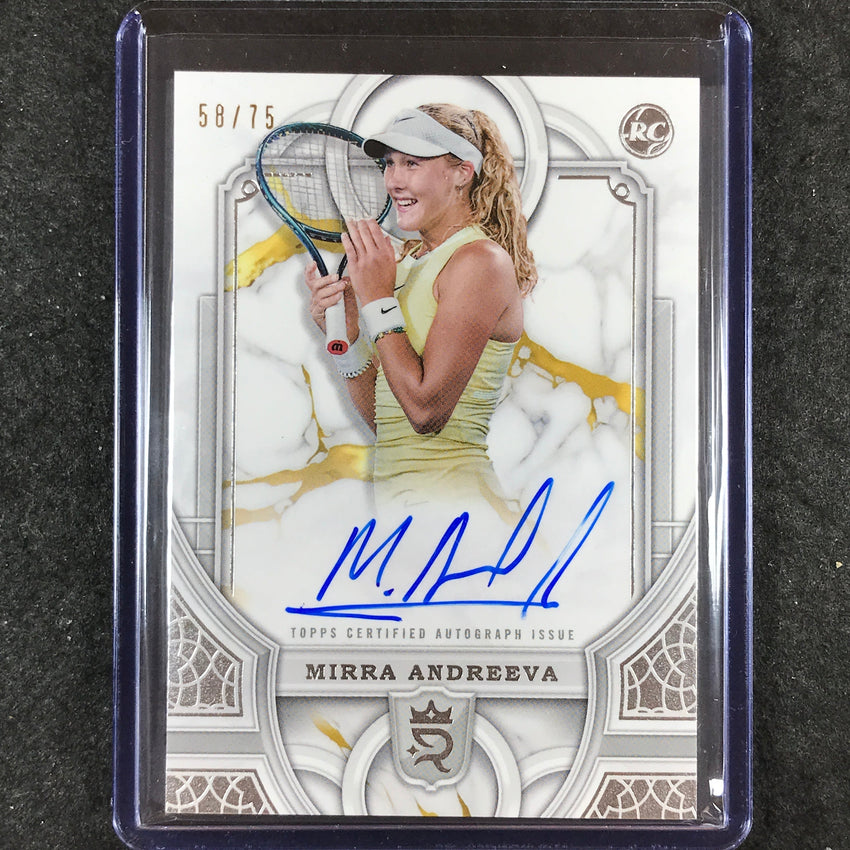 2024 Topps Royalty Tennis MIRRA ANDREEVA Rookie Autograph Base 58/75