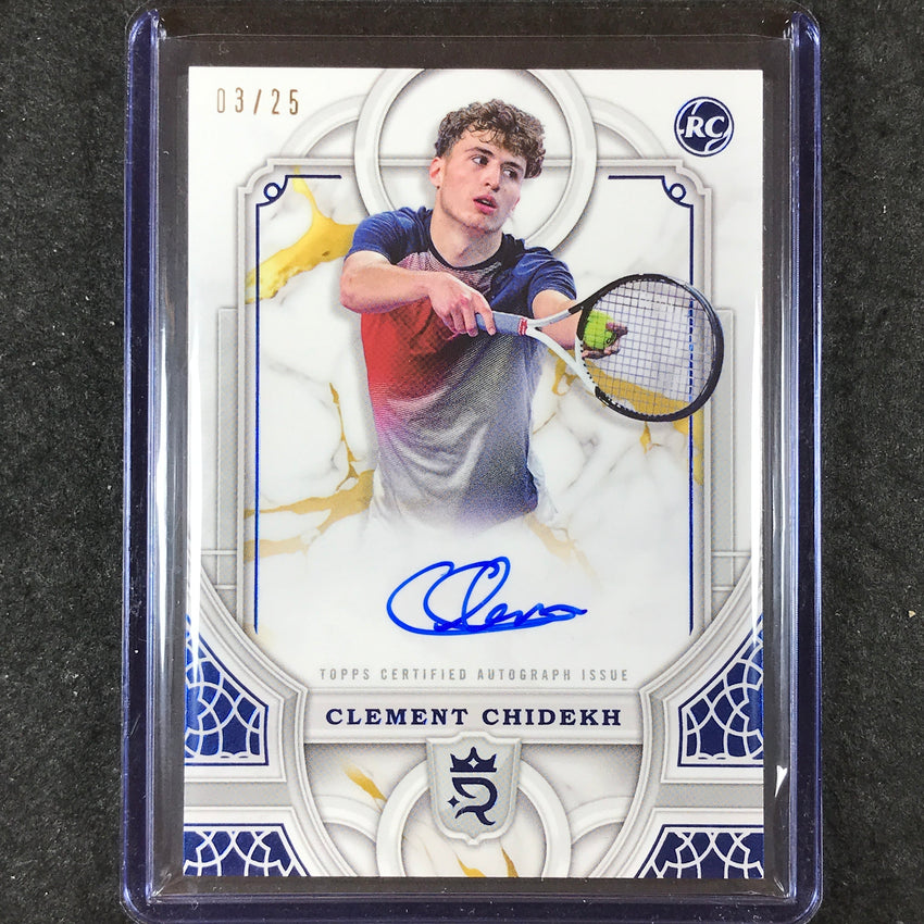 2024 Topps Royalty Tennis CLEMENT CHIDEKH Rookie Autograph Blue 3/25