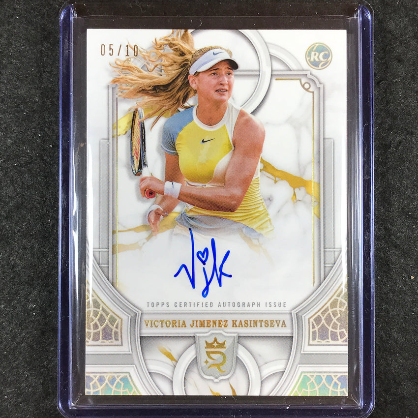 2024 Topps Royalty Tennis VICTORIA JIMENEZ KASINTSEVA Rookie Autograph Gold 5/10