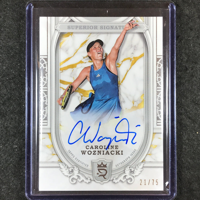 2024 Topps Royalty Tennis CAROLINE WOZNIACKI Superior Signatures Auto Base 21/75