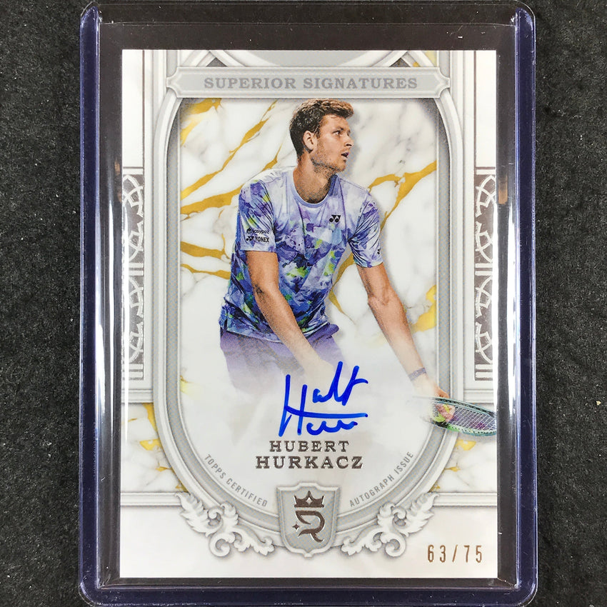 2024 Topps Royalty Tennis HUBERT HURKACZ Superior Signatures Auto Base 63/75