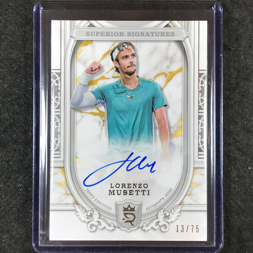 2024 Topps Royalty Tennis LORENZO MUSETTI Superior Signatures Auto Base 13/75