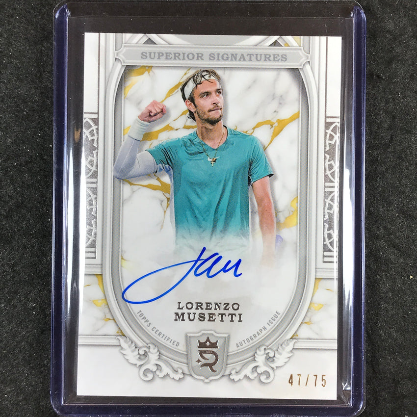 2024 Topps Royalty Tennis LORENZO MUSETTI Superior Signatures Auto Base 47/75
