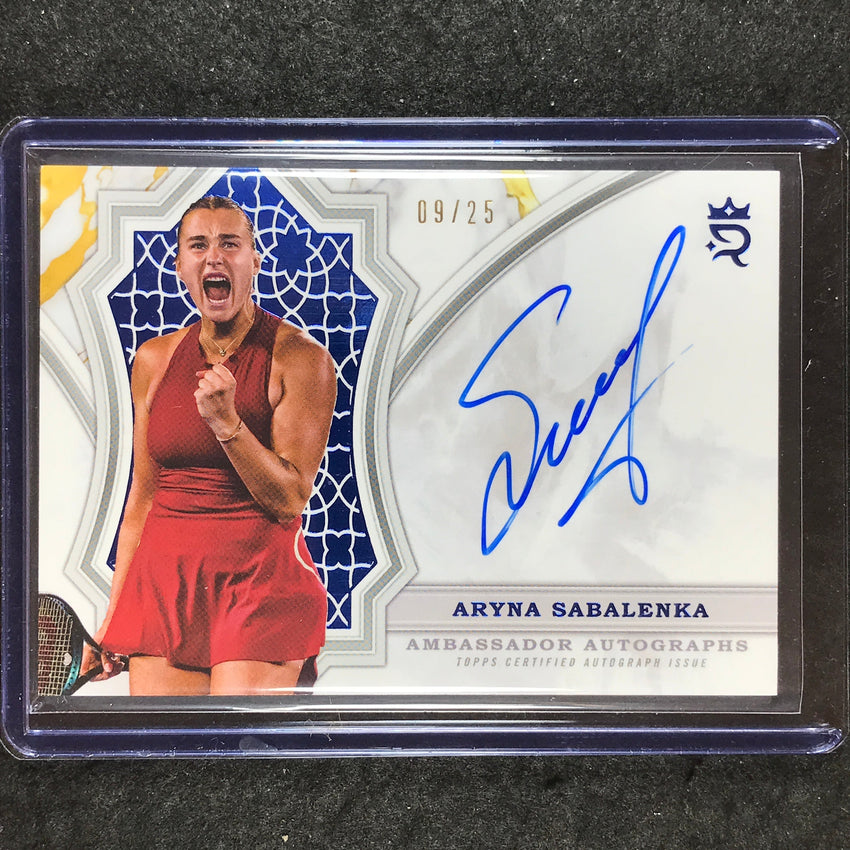 2024 Topps Royalty Tennis ARYNA SABALENKA Ambassador Autographs Blue 9/25