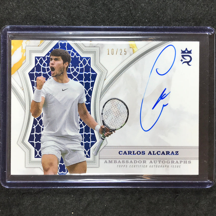 2024 Topps Royalty Tennis CARLOS ALCARAZ Ambassador Autographs Blue 10/25