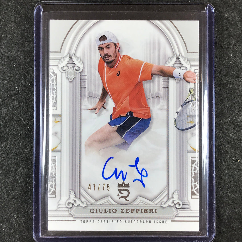 2024 Topps Royalty Tennis GIULIO ZEPPIERI Imperial Ink Auto Base 47/75