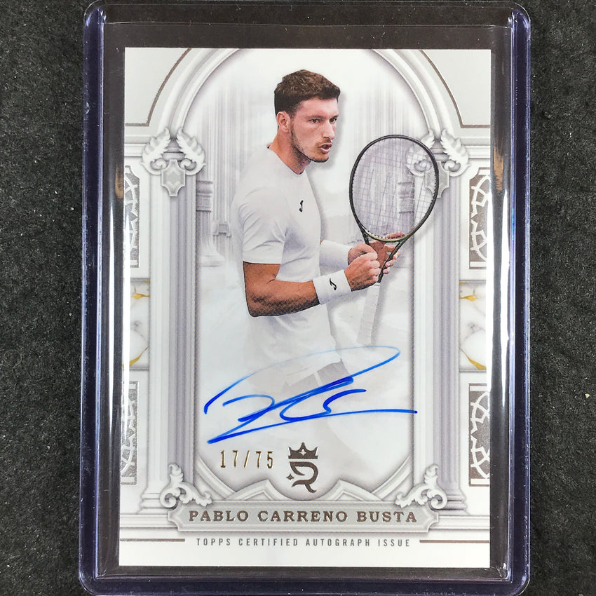 2024 Topps Royalty Tennis PABLO CARRENO BUSTA Imperial Ink Auto Base 17/75