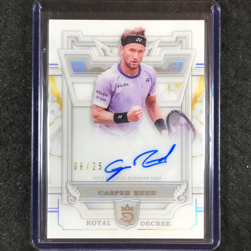 2024 Topps Royalty Tennis CASPER RUUD Royal Decree Autograph 6/25