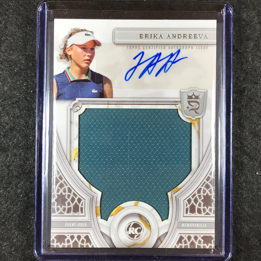 2024 Topps Royalty Tennis ERIKA ANDREEVA Rookie Relic Auto Base 30/75