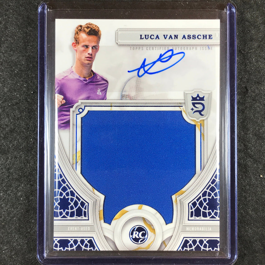 2024 Topps Royalty Tennis LUCA VAN ASSCHE Rookie Relic Auto Blue 6/25