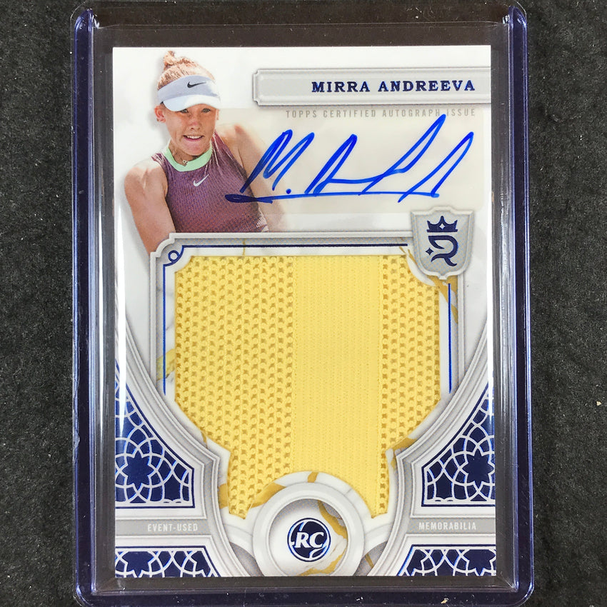 2024 Topps Royalty Tennis MIRRA ANDREEVA Rookie Relic Auto Blue 18/25