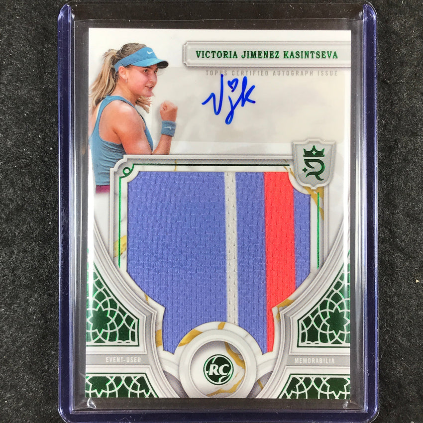 2024 Topps Royalty Tennis VICTORIA JIMENEZ KASINTSEVA Rookie Relic Auto 4/5