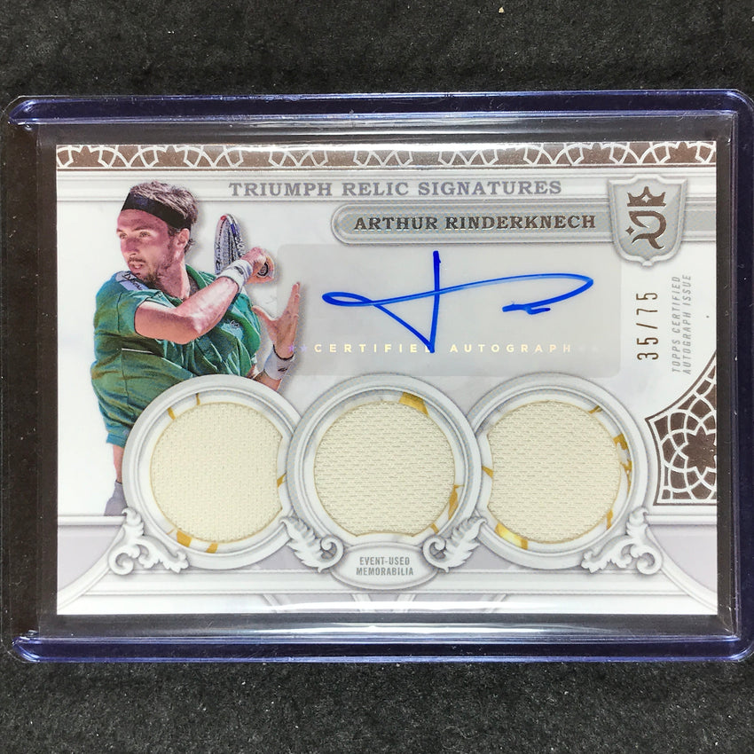 2024 Topps Royalty Tennis ARTHUR RINDERKNECH Triumph Relic Signatures Auto 35/75