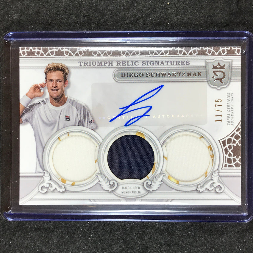2024 Topps Royalty Tennis DIEGO SCHWARTZMAN Triumph Relic Signatures Auto 11/75