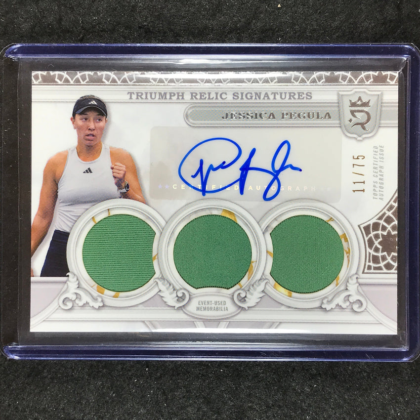 2024 Topps Royalty Tennis JESSICA PEGULA Triumph Relic Signatures Auto 11/75