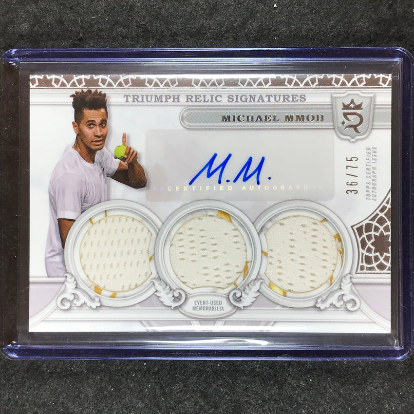 2024 Topps Royalty Tennis MICHAEL MMOH Triumph Relic Signatures Auto Base 36/75