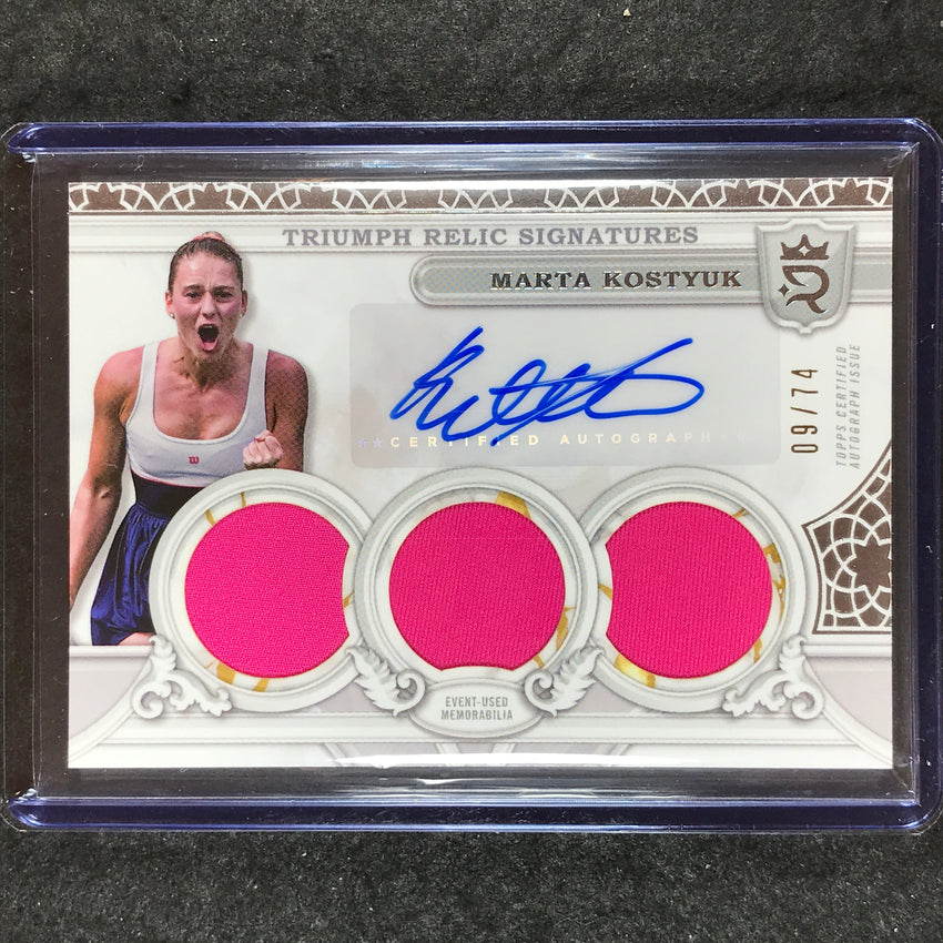 2024 Topps Royalty Tennis MARTA KOSTYUK Triumph Relic Signatures Auto Base 9/74