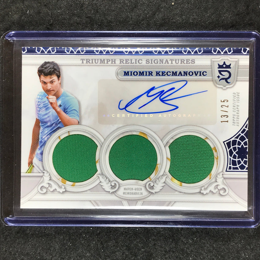 2024 Topps Royalty Tennis MIOMIR KECMANOVIC Triumph Relic Signatures Auto 13/25