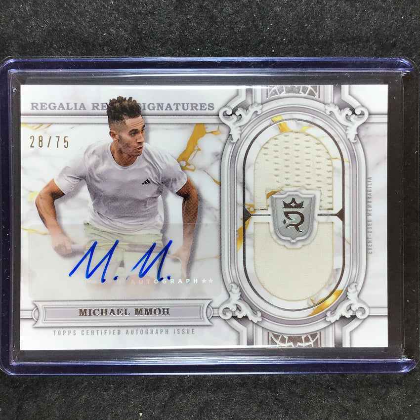 2024 Topps Royalty Tennis MICHAEL MMOH Regalia Relic Signatures Auto Base 28/75