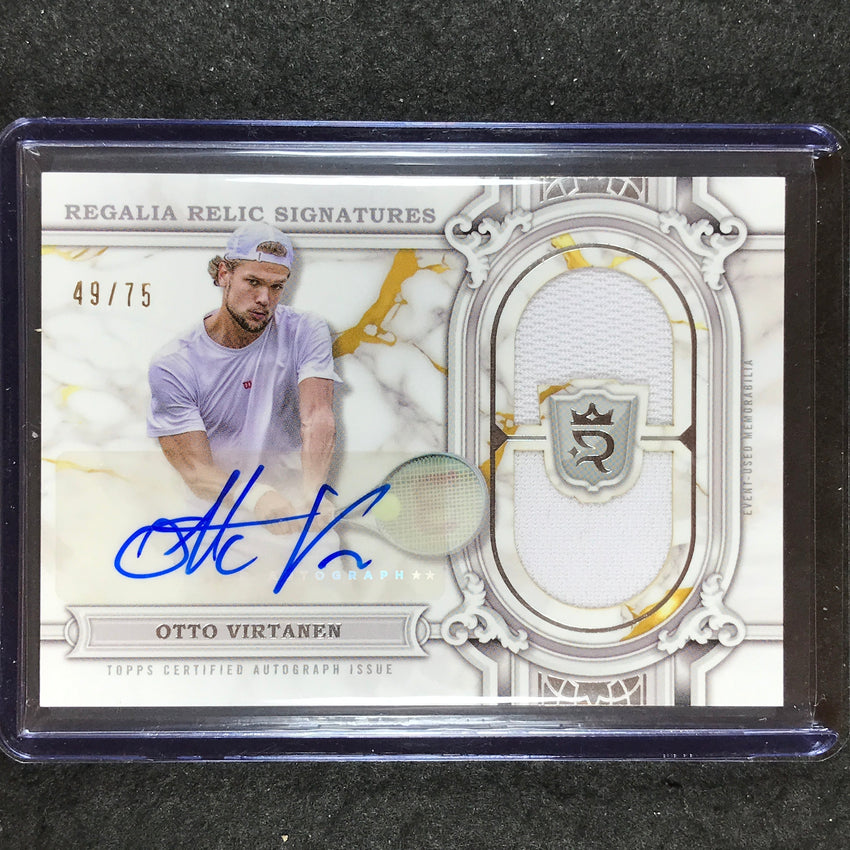 2024 Topps Royalty Tennis OTTO VIRTANEN Regalia Relic Signatures Auto Base 49/75