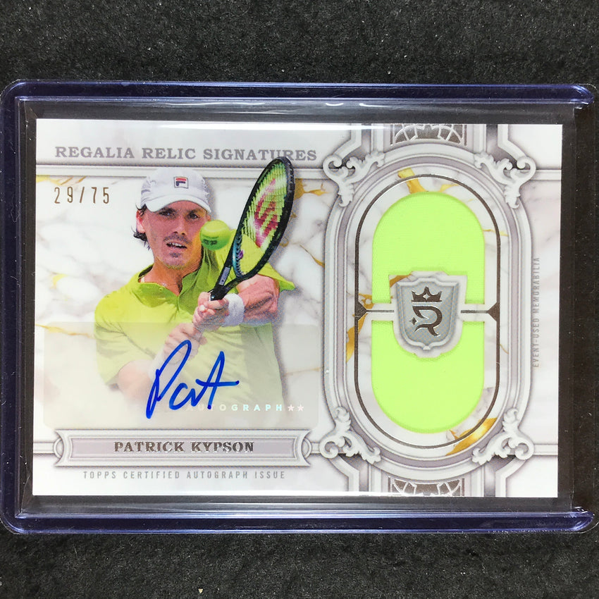 2024 Topps Royalty Tennis PATRICK KYPSON Regalia Relic Signatures Auto 29/75