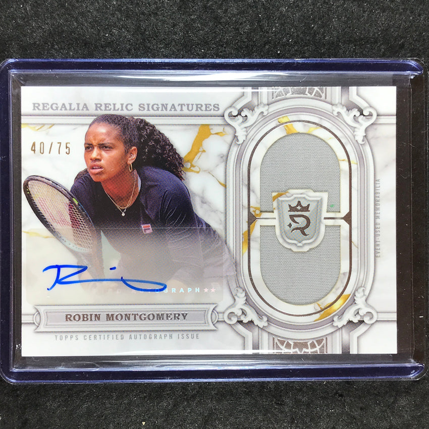 2024 Topps Royalty Tennis ROBIN MONTGOMERY Regalia Relic Signatures Auto 40/75