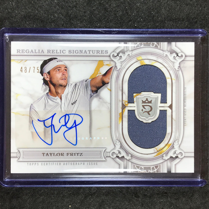 2024 Topps Royalty Tennis TAYLOR FRITZ Regalia Relic Signatures Auto Base 48/75