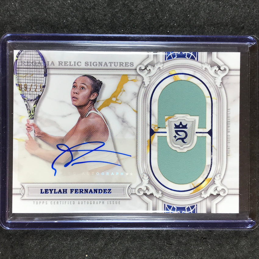 2024 Topps Royalty Tennis LEYLAH FERNANDEZ Regalia Relic Signatures Auto 9/25