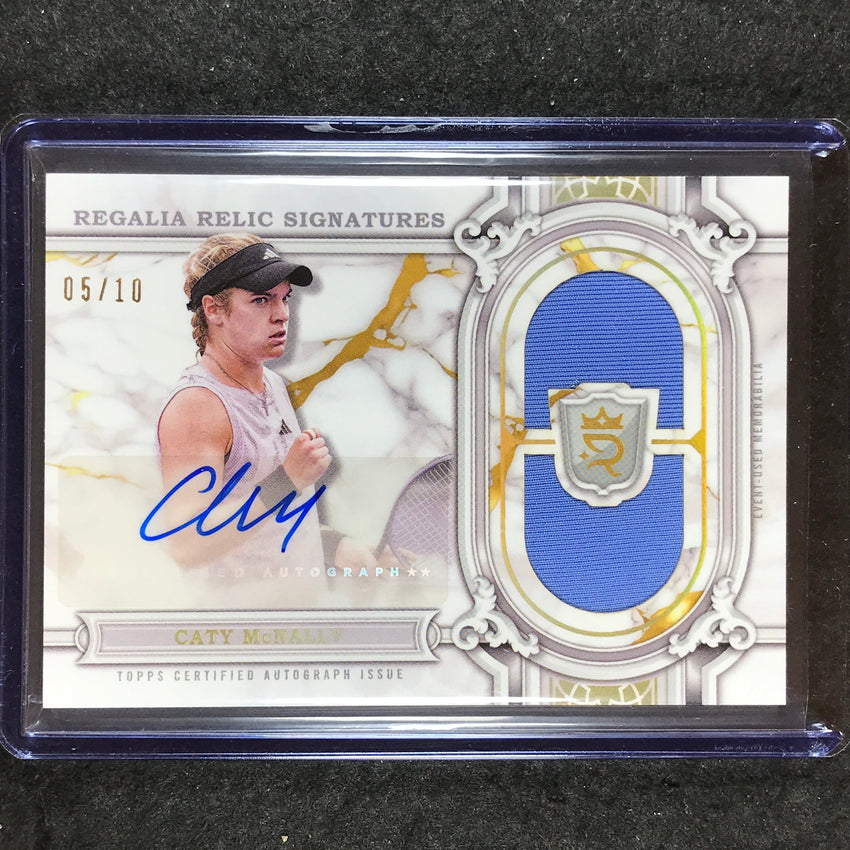 2024 Topps Royalty Tennis CATY MCNALLY Regalia Relic Signatures Auto Gold 5/10