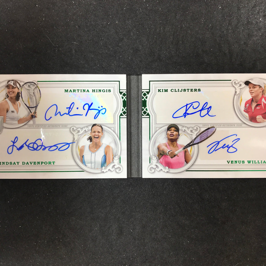 2024 Topps Royalty HINGIS DAVENPORT CLIJSTERS WILLIAMS Quad Auto Booklet 4/5