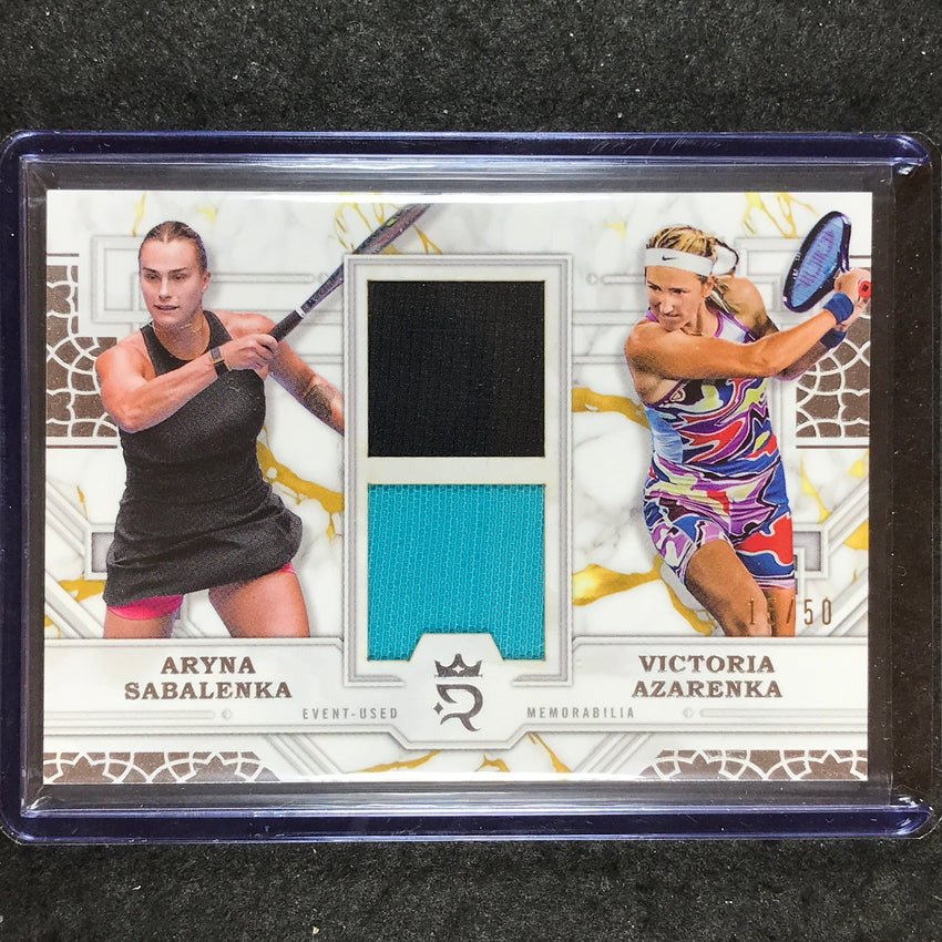 2024 Topps Royalty Tennis SABALENKA AZARENKA Prodigious Pairings Relic 15/50