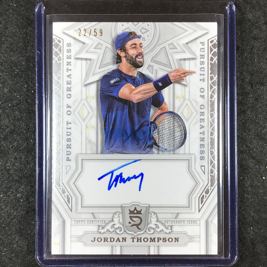 2024 Topps Royalty Tennis JORDAN THOMPSON Pursuit of Greatness Auto Base 22/75