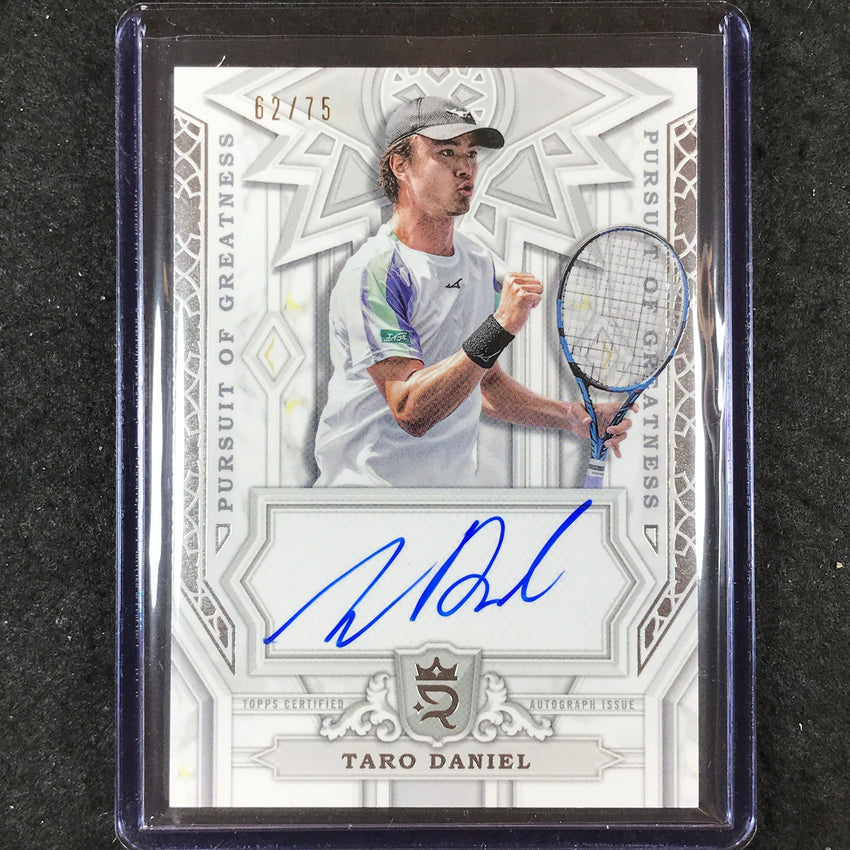 2024 Topps Royalty Tennis TARO DANIEL Pursuit of Greatness Auto Base 62/75