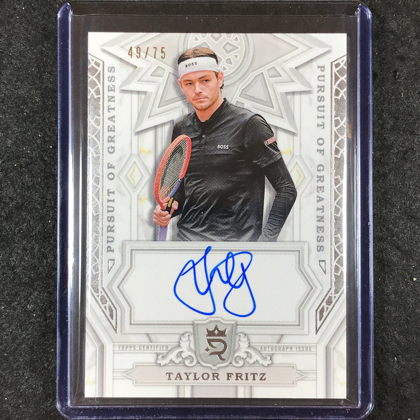 2024 Topps Royalty Tennis TAYLOR FRITZ Pursuit of Greatness Auto Base 49/75