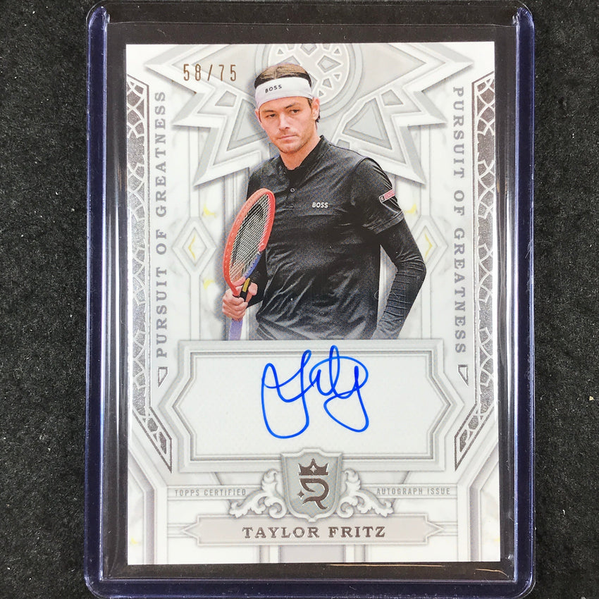2024 Topps Royalty Tennis TAYLOR FRITZ Pursuit of Greatness Auto Base 58/75