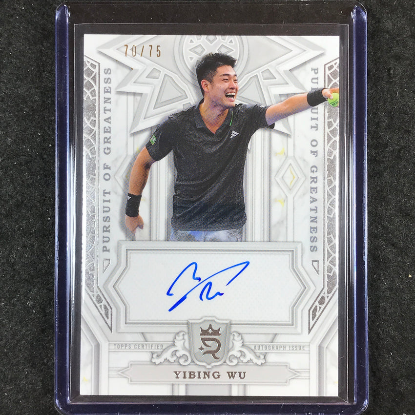 2024 Topps Royalty Tennis YIBING WU Pursuit of Greatness Auto Base 70/75