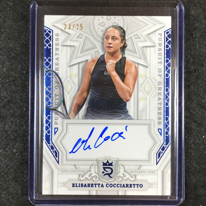 2024 Topps Royalty Tennis ELISABETTA COCCIARETTO Pursuit of Greatness Auto 23/25